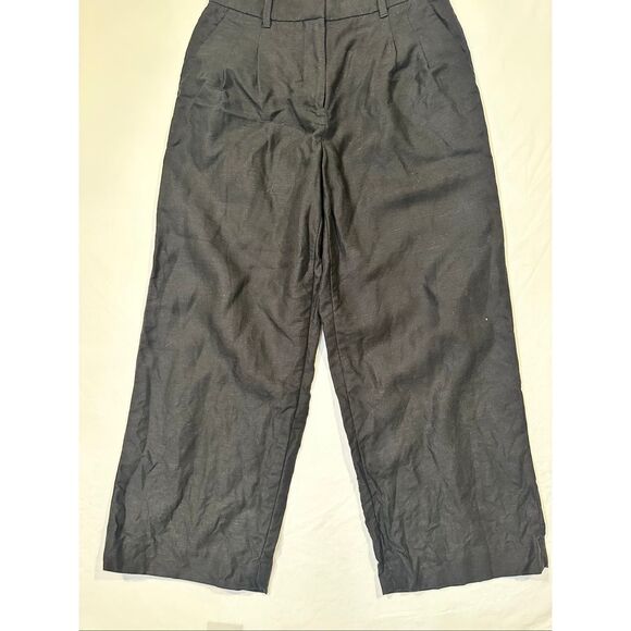 Aritzia Effortless Pant Black Cruise Linen Blend, size 4 - Picture 2 of 9